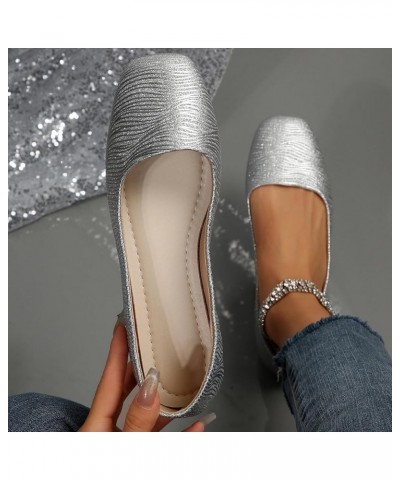 Womens High Chunky Shoes Soft Cushion Orthotic Sandal Comfort Soft Summer Flip-Flop Casual Walking Slide 138-ixpyn-silver9 $2...