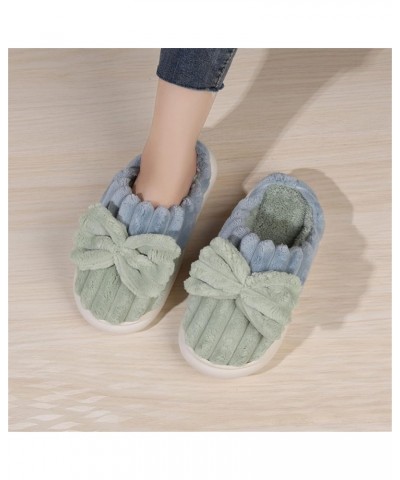 Ankle Slippers for Women Men Designed Ladies Ladies Fashion Colorblock Bow Closed Toe Fashion Comfy Graphic House Shoes (E-Gr...