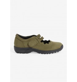 Women's Wide Width The Keylani Flat Dark Olive $16.59 Flats