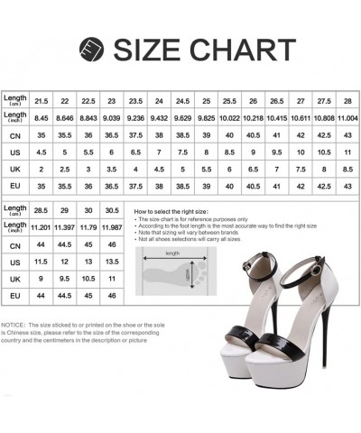 Women Open Toe High Stilettos Platform Party Pump Heel Sandals Black,white $21.59 Sandals