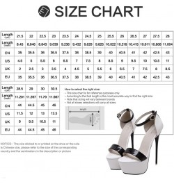 Women Open Toe High Stilettos Platform Party Pump Heel Sandals Black,white $21.59 Sandals