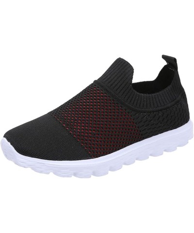 Women Fashion Running Sneaker, Lightweight Walking Tennis Shoes, Non Slip for Work Travel, Flat Shoes Moccasins Z 14-black $1...