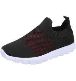 Women Fashion Running Sneaker, Lightweight Walking Tennis Shoes, Non Slip for Work Travel, Flat Shoes Moccasins Z 14-black $1...