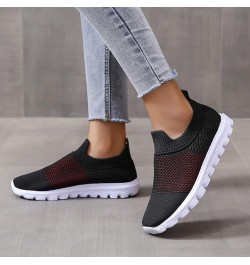 Women Fashion Running Sneaker, Lightweight Walking Tennis Shoes, Non Slip for Work Travel, Flat Shoes Moccasins Z 14-black $1...