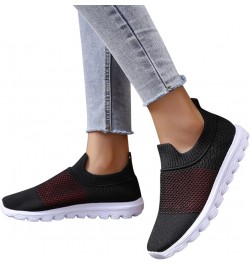 Women Fashion Running Sneaker, Lightweight Walking Tennis Shoes, Non Slip for Work Travel, Flat Shoes Moccasins Z 14-black $1...