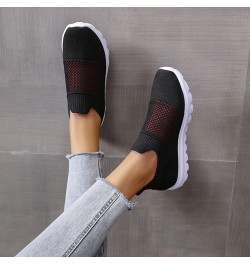 Women Fashion Running Sneaker, Lightweight Walking Tennis Shoes, Non Slip for Work Travel, Flat Shoes Moccasins Z 14-black $1...