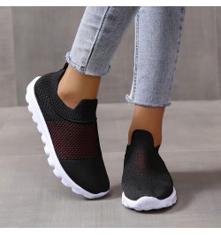 Women Fashion Running Sneaker, Lightweight Walking Tennis Shoes, Non Slip for Work Travel, Flat Shoes Moccasins Z 14-black $1...