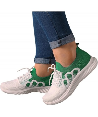 Fashion Spring and Summer Women Fly Woven Breathable Casual Lace Up Sneaker Insoles Women Arch Support Black,blue,green $20.6...