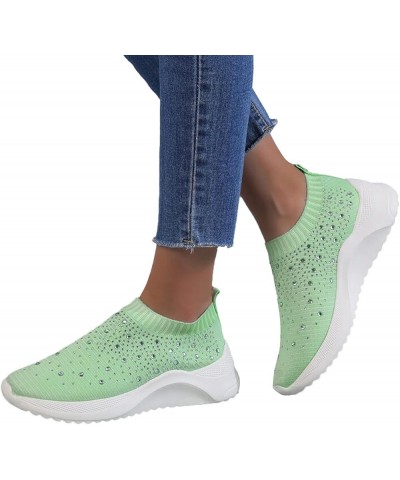 Women Athletic Running Shoes Mesh Sneakers Tennis Breathable Walking Gym Work Shoes Shoes Women Casual Z-01 Green $14.41 Athl...