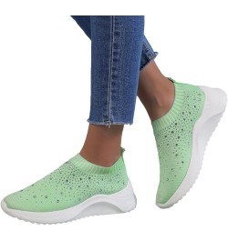 Women Athletic Running Shoes Mesh Sneakers Tennis Breathable Walking Gym Work Shoes Shoes Women Casual Z-01 Green $14.41 Athl...