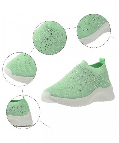 Women Athletic Running Shoes Mesh Sneakers Tennis Breathable Walking Gym Work Shoes Shoes Women Casual Z-01 Green $14.41 Athl...