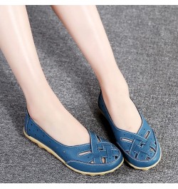 Flats Shoes for Women Platform Espadrille Sandal Block Heels Chunky Open Toe Strappy Non Slip Flat Shoes 86-ibzwp-j-lightblue...