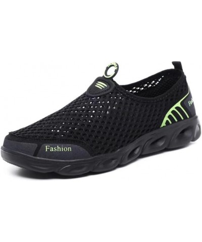 Mens Womens Lightweight Breathable Water Shoes for River Beach Black/Green $13.29 Outdoor Shoes