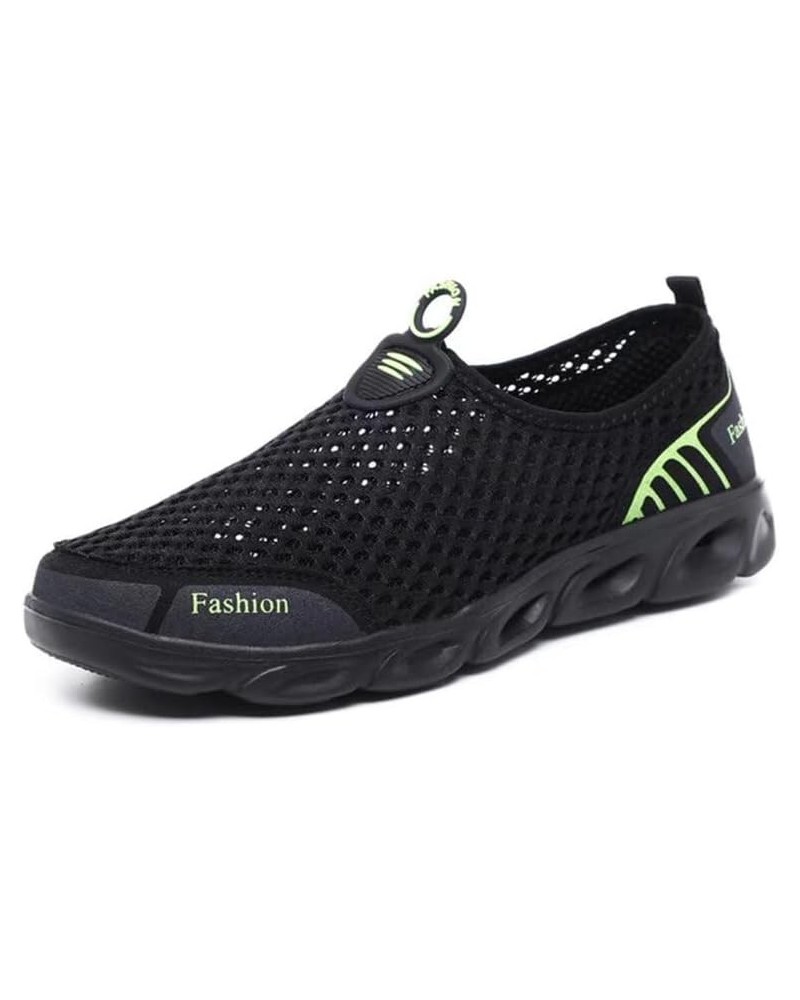 Mens Womens Lightweight Breathable Water Shoes for River Beach Black/Green $13.29 Outdoor Shoes