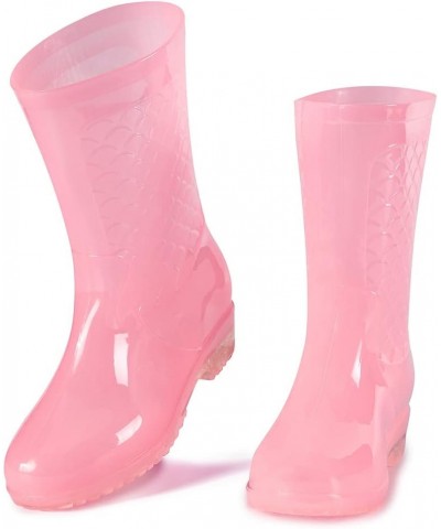 Rain Boots for Women Waterproof Garden Boots Anti-Slip Rain Boots Ladies Candy Color Lightweight Boots Pink Mid-calf Boots $1...