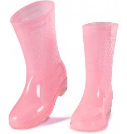 Rain Boots for Women Waterproof Garden Boots Anti-Slip Rain Boots Ladies Candy Color Lightweight Boots Pink Mid-calf Boots $1...