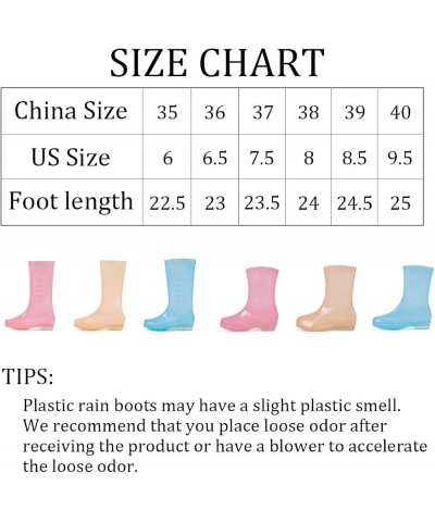 Rain Boots for Women Waterproof Garden Boots Anti-Slip Rain Boots Ladies Candy Color Lightweight Boots Pink Mid-calf Boots $1...