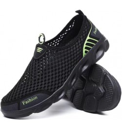 Mens Womens Lightweight Breathable Water Shoes for River Beach Black/Green $13.29 Outdoor Shoes