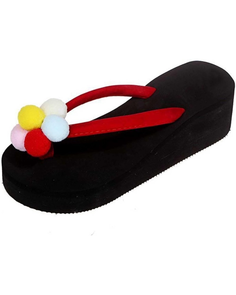 Sandalias de playa de verano mujer zapatillas coloridas de girasol de talla grande zapatos diarios viaje a casa T-571 Red $8....