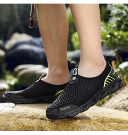 Mens Womens Lightweight Breathable Water Shoes for River Beach Black/Green $13.29 Outdoor Shoes