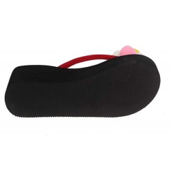 Sandalias de playa de verano mujer zapatillas coloridas de girasol de talla grande zapatos diarios viaje a casa T-571 Red $8....