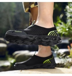 Mens Womens Lightweight Breathable Water Shoes for River Beach Black/Green $13.29 Outdoor Shoes