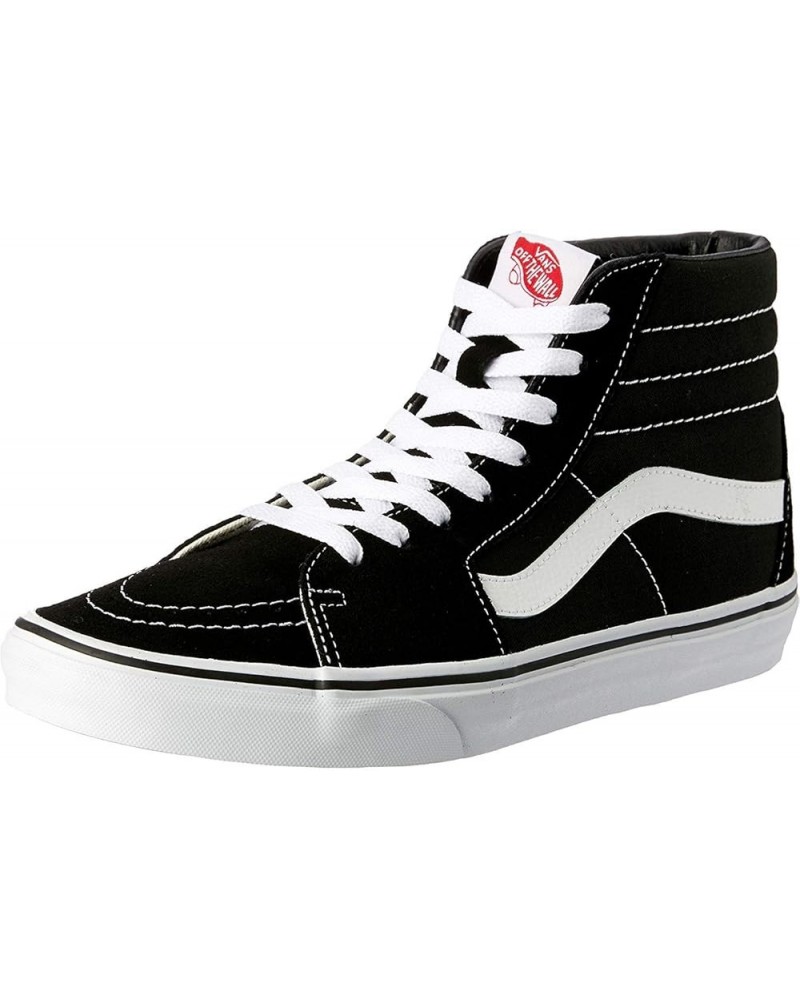 Unisex Sk8-Hi Slim Women's Skate Shoe Black/Black/White Canvas $25.64 Athletic Shoes