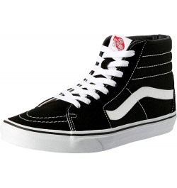 Unisex Sk8-Hi Slim Women's Skate Shoe Black/Black/White Canvas $25.64 Athletic Shoes