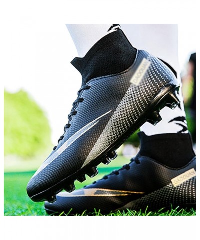 Men's Football Shoes Professional FG Turf Indoor Outdoor Competition Athletic Sneakers Comfortable High-Top Lace-Up Durable W...