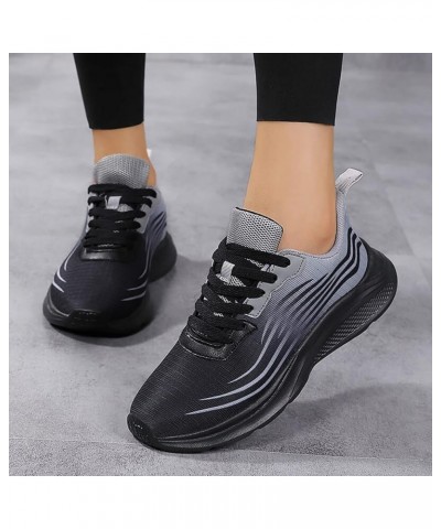 Fashion Women's Casual Shoes Breathable Slip-on Wedges Outdoor Leisure Sneakers Slip On Sneakers Comfortable Z 11-black $10.4...