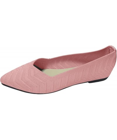 Women's Ballet Flats Women's Flats Ladies Comfy Shoes Soft Slip-On Casual Boat Shoes Z 15-pink $12.63 Flats