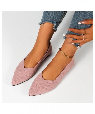 Women's Ballet Flats Women's Flats Ladies Comfy Shoes Soft Slip-On Casual Boat Shoes Z 15-pink $12.63 Flats