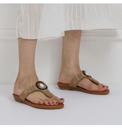 Casual Shoes for Ladies Women Fashion Outdoor Sandals Summer Slipper Flip Flop For Ladies Women's Indoor Sandals Beige $20.56...