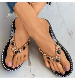 Shower Sandals Sandal Heels For Women Brown Flats Shoes Women Dress Sandals For Women Comfortable Dressy Flat 4-black $15.67 ...