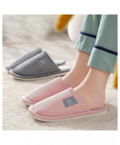 House Slippers for Women Men Fuzzy Home Slippers Round Toe Footwear Fall Winter Indoor Casual Non-Slip Shoes Women A1-pink $9...