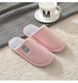 House Slippers for Women Men Fuzzy Home Slippers Round Toe Footwear Fall Winter Indoor Casual Non-Slip Shoes Women A1-pink $9...