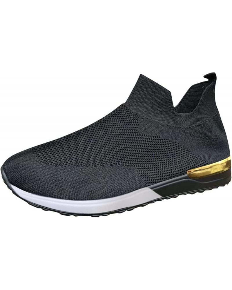 Sneakers for Women Walking Shoes Women's Slip On Lightweight Travel Sneakers Casual Running Breathable Tennis Shoes 9.5 Black...