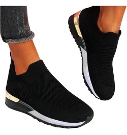 Sneakers for Women Walking Shoes Women's Slip On Lightweight Travel Sneakers Casual Running Breathable Tennis Shoes 9.5 Black...