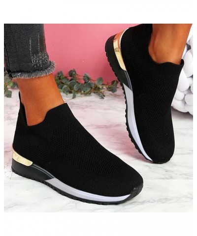 Sneakers for Women Walking Shoes Women's Slip On Lightweight Travel Sneakers Casual Running Breathable Tennis Shoes 9.5 Black...