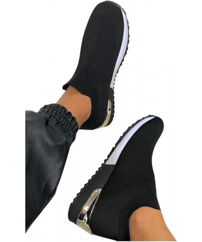 Sneakers for Women Walking Shoes Women's Slip On Lightweight Travel Sneakers Casual Running Breathable Tennis Shoes 9.5 Black...