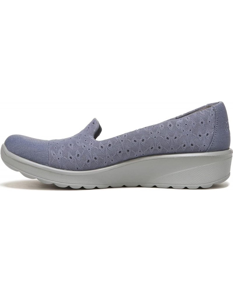 Womens Galaxy Slip-On Folkstone Blue Eyelet $30.40 Loafers & Slip-Ons