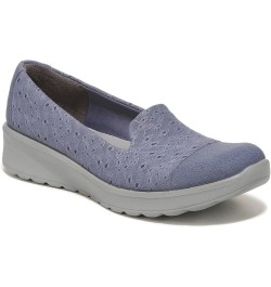 Womens Galaxy Slip-On Folkstone Blue Eyelet $30.40 Loafers & Slip-Ons