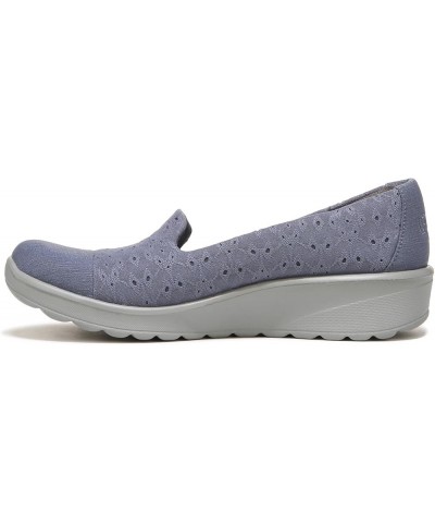 Womens Galaxy Slip-On Folkstone Blue Eyelet $30.40 Loafers & Slip-Ons