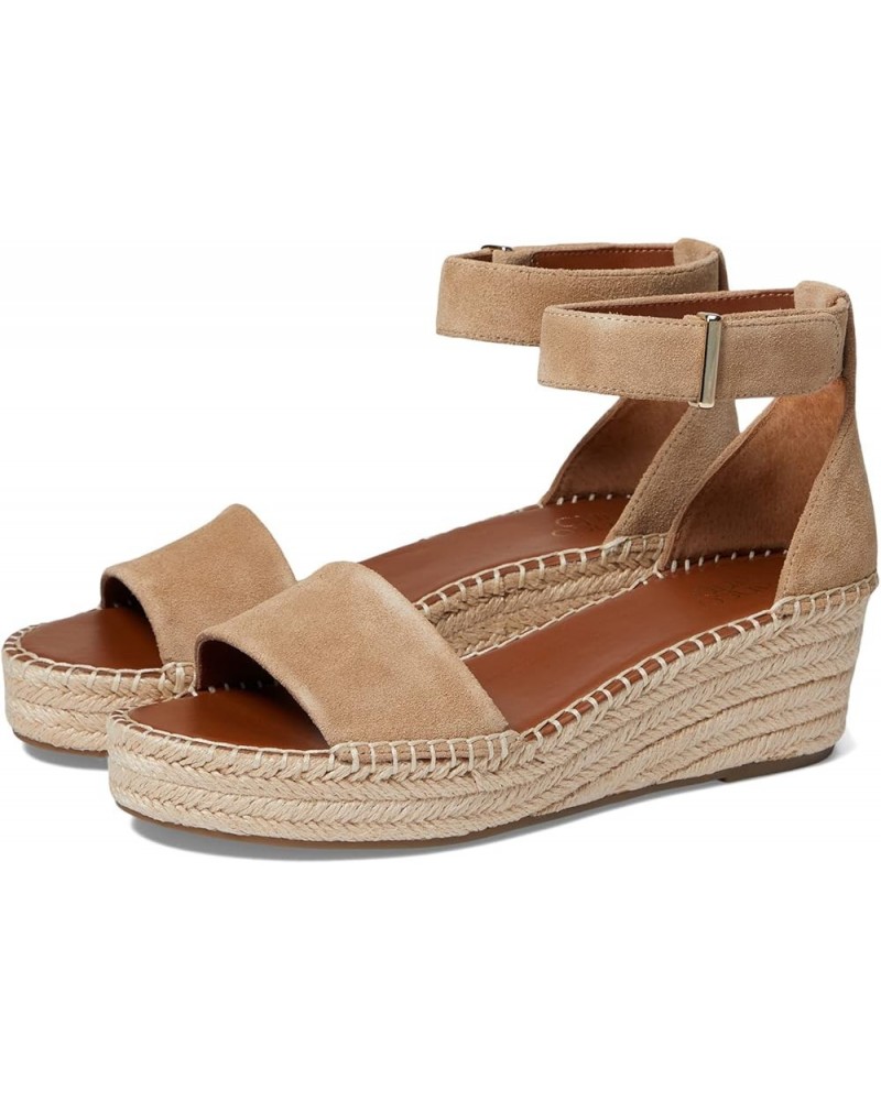 Women's Pela Espadrille Wedge Sandal Sandstone Suede $30.54 Sandals