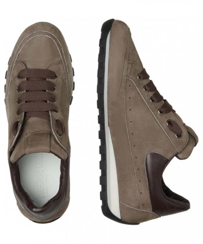 Women's Sneaker Oxford Flat Dark Brown $85.58 Fashion Sneakers