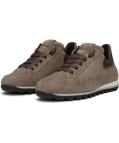 Women's Sneaker Oxford Flat Dark Brown $85.58 Fashion Sneakers