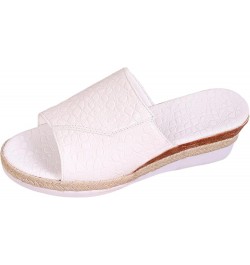 Women's Slide Sandals Dressy Summer Shoes Casual Open Toe Soft comfort Fashion with Arch Support Orthotic Slides White $13.19...