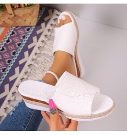 Women's Slide Sandals Dressy Summer Shoes Casual Open Toe Soft comfort Fashion with Arch Support Orthotic Slides White $13.19...