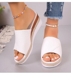 Women's Slide Sandals Dressy Summer Shoes Casual Open Toe Soft comfort Fashion with Arch Support Orthotic Slides White $13.19...