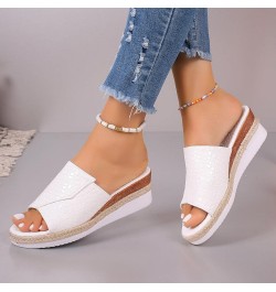 Women's Slide Sandals Dressy Summer Shoes Casual Open Toe Soft comfort Fashion with Arch Support Orthotic Slides White $13.19...